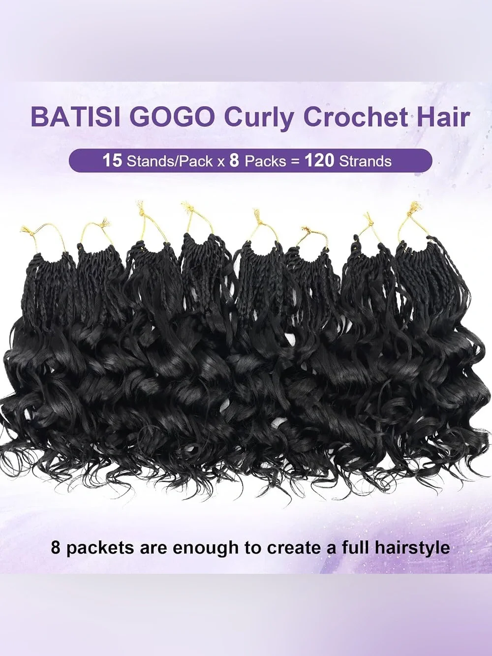 Gogo Curl Crochet Hair 10 Inch 8 Packs